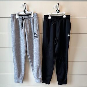 Reebok Big boys Gray and Black joggers